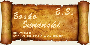 Boško Šumanski vizit kartica
